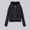 Mono Black Polkadot Hoodie