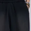 Monster 3/4 Washed Black Shorts