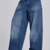 Nailed Studded Colossus Jeans in Mid Blue Wash