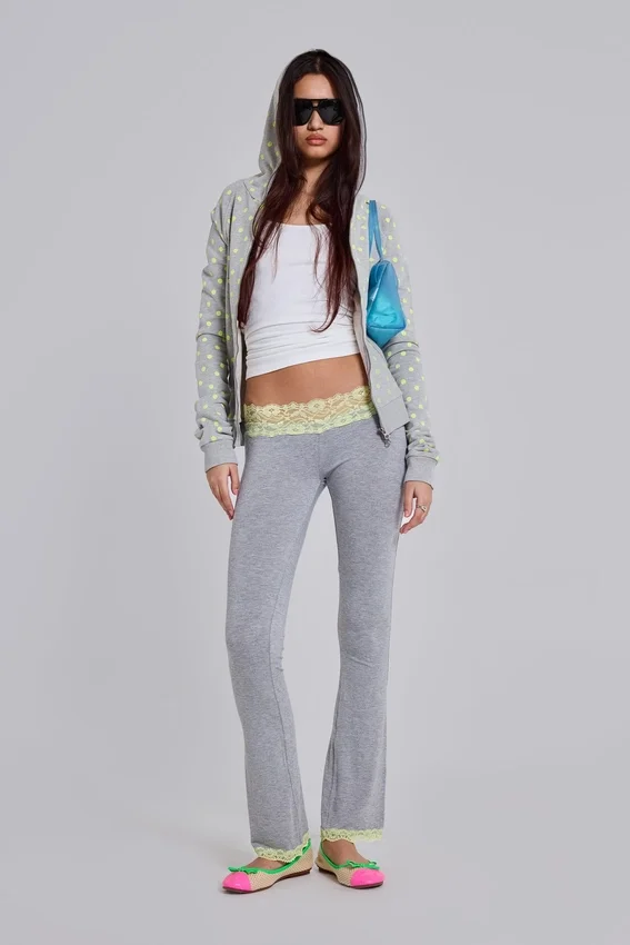 Cassia Lace Jersey Bootcut Trousers