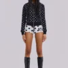 No.13 Polka Dot Football Mini Shorts