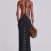 Noir Knit Maxi Dress in Black