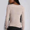 Oatmeal Haze Henley Top