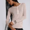 Oatmeal Haze Henley Top