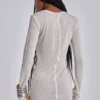 Oatmeal Mist Mini Dress