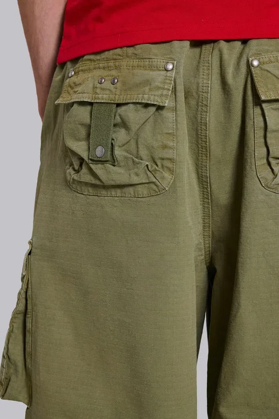 Olive XL Parachute Cargo Pants