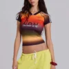 Ombre No.13 Football Baby Tee