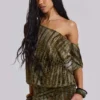 Ophidian Devore Backless Mini Dress in Croc
