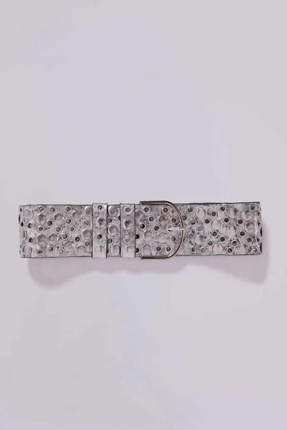 Osmium Studded Belt In Silver