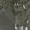 Painted Khaki Ripstop Carpenter Jeans