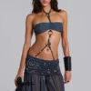 Pelagia Foldover Studded Balloon Trousers