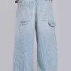 Pinstripe Double Knee Carpenter Jeans
