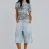 Pinstripe Double Knee Carpenter Jorts