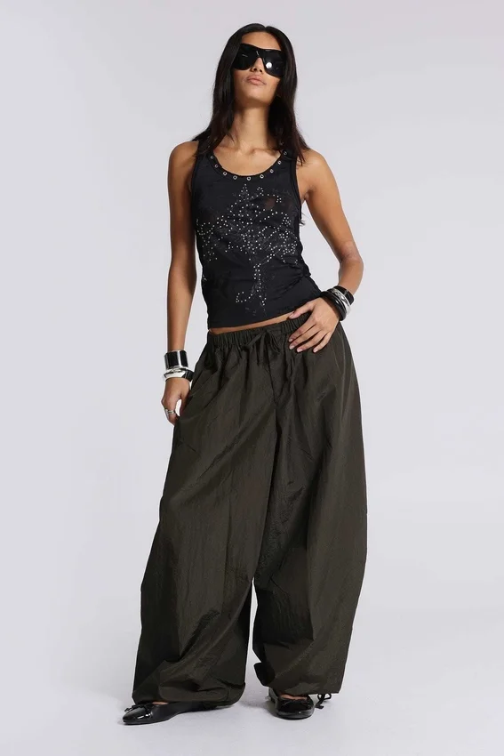 Ramona Burnout Vest Top in Black