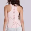 Ramona Burnout Vest Top in Pink