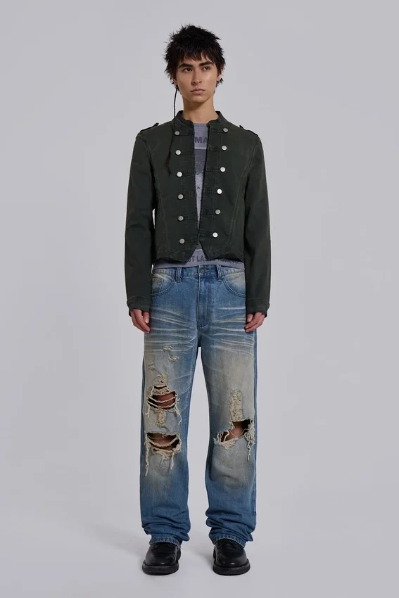 Rebel Military Jacket in Khaki