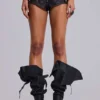 Rebel Military PU Leather Mini Shorts