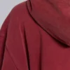 Red Sun Faded Waffle Lined Zip Hoodie