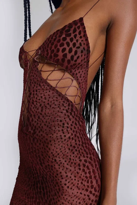 Rhyxa Lace Up Mini Dress