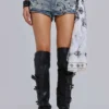 Rock Revival Embellished Denim Mini Shorts