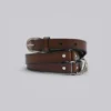 Saddle Skinny Brown Leather Belt