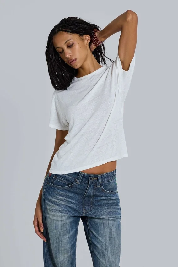 Slub White T-Shirt
