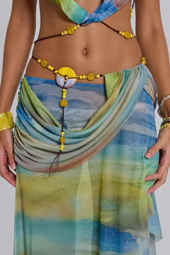 Soleila Draped Maxi Skirt