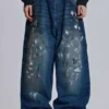 Splatter Cinch Carpenter Jeans