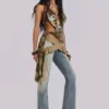 Strap Up Stonewash Jeans