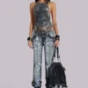 Strings Attached Backless Top in Chainmail