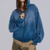 Sunfade Waffle Studded Hoodie