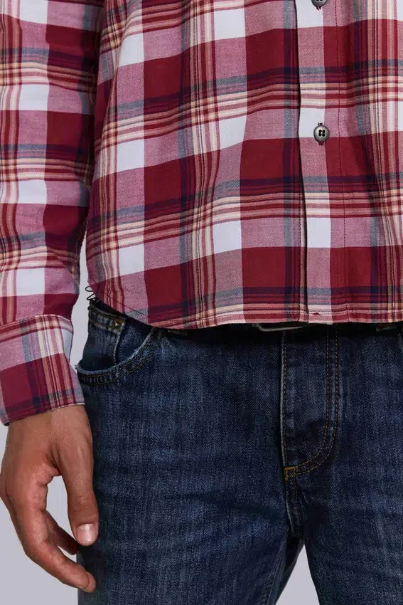 Vacation Plaid Fitted Shirt