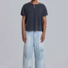 Washed Black Cropped Moth T-Shirt