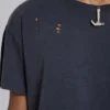Washed Black Cropped Moth T-Shirt