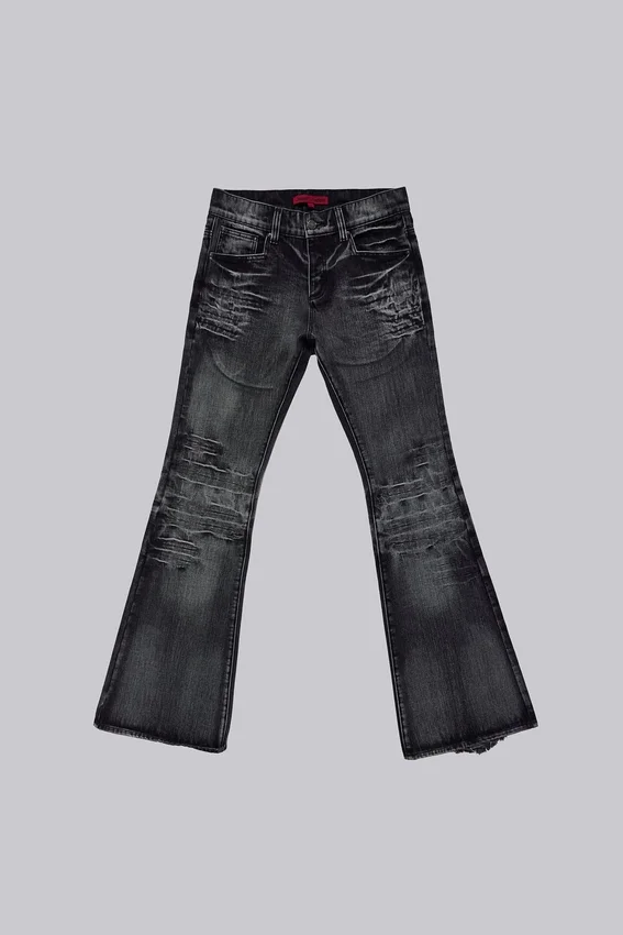 Washed Black Drift Bootcut Jeans