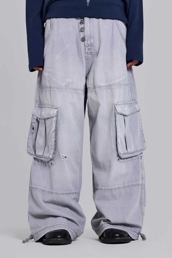 Washed Grey Decoy Cargos