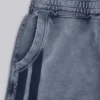 Washed Grey Sporty Stripe Monster Jogger Shorts