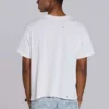 White Etching Cropped T-Shirt
