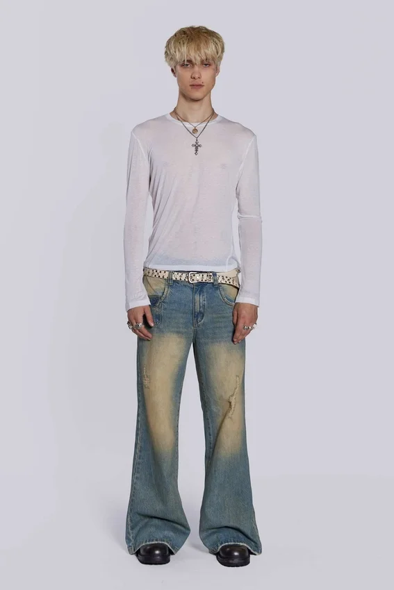 White Mist Long Sleeve Top