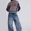Zae Panelled Low Rise Baggy Jeans