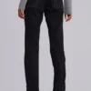 Zain Shredded Bootcut Jeans in Black