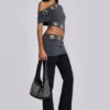 Zarco Asymmetric Mini Dress With Eyelets