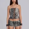 Zebra Denim Hot Pants